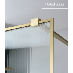 Διαχωριστικό Ντους Devon Iwis Fluted Walk In IW100FC-211 100cm Χ 200cm Gold Brushed 